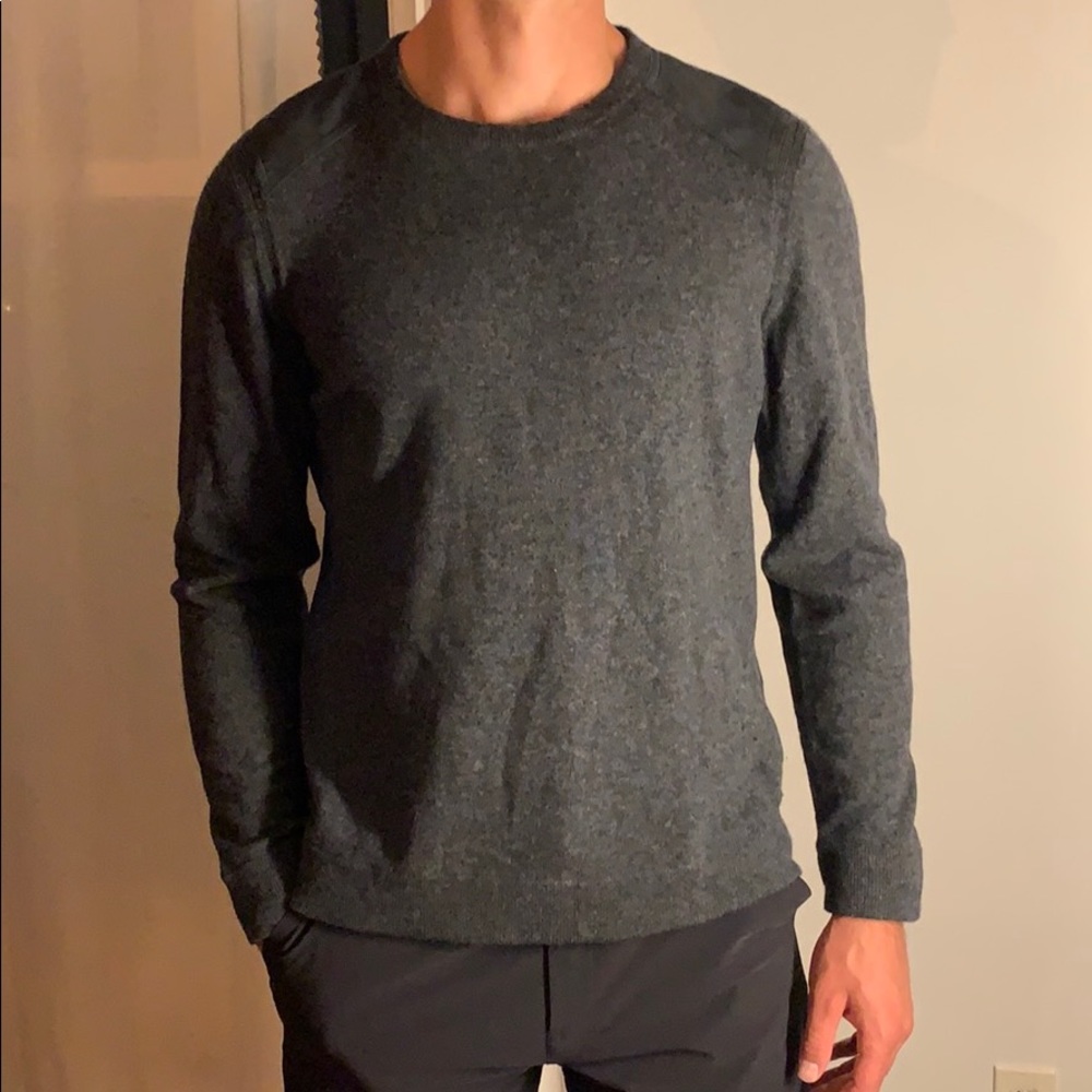 rag & bone wool and soft leather sweater